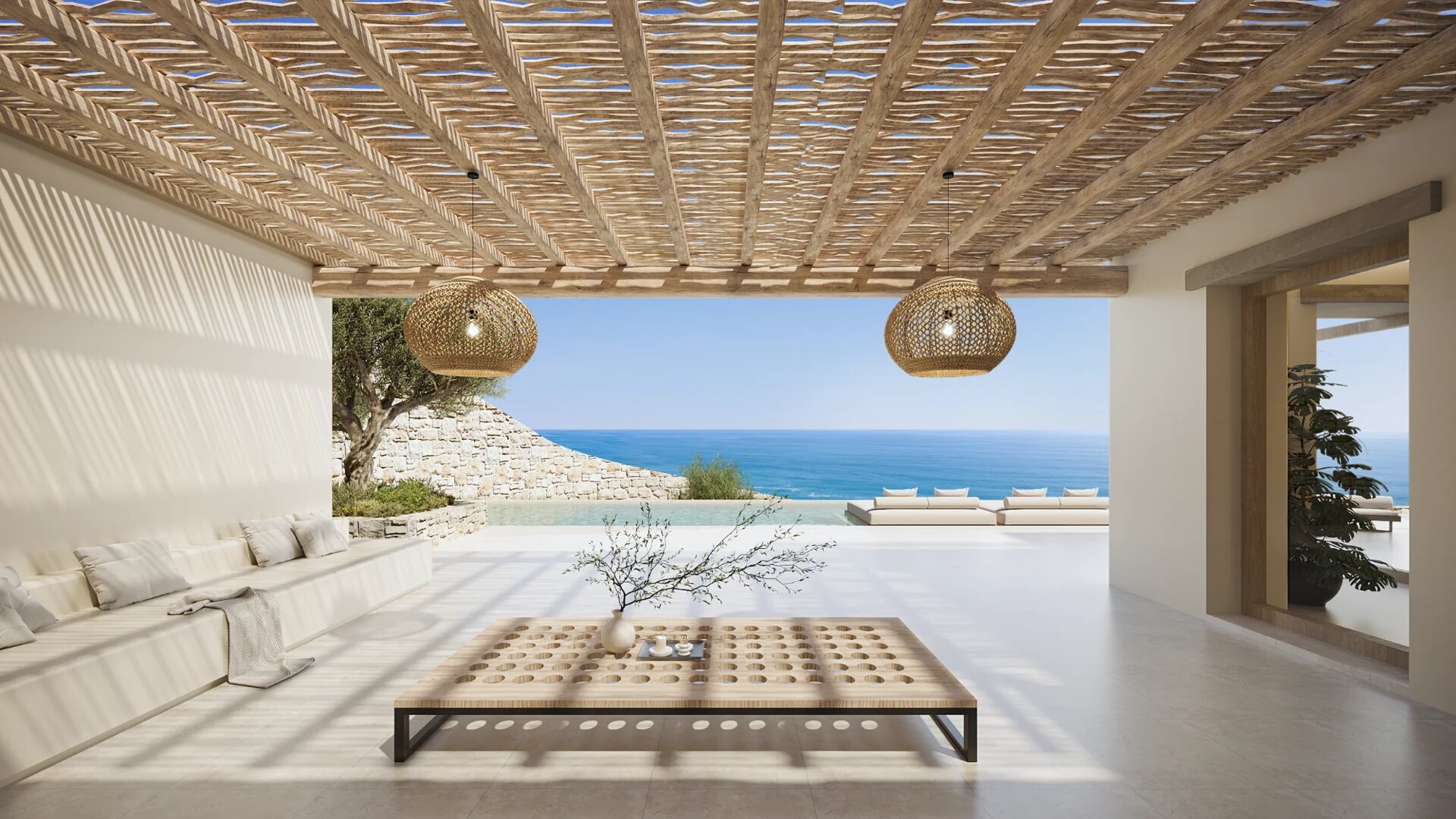 Infinity pool overlooking the sea