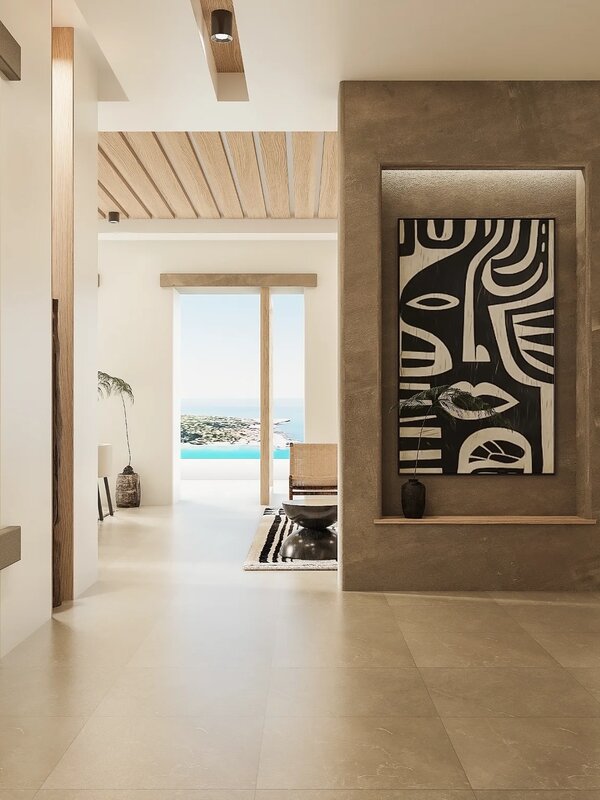 Contemporary Cycladic interior design